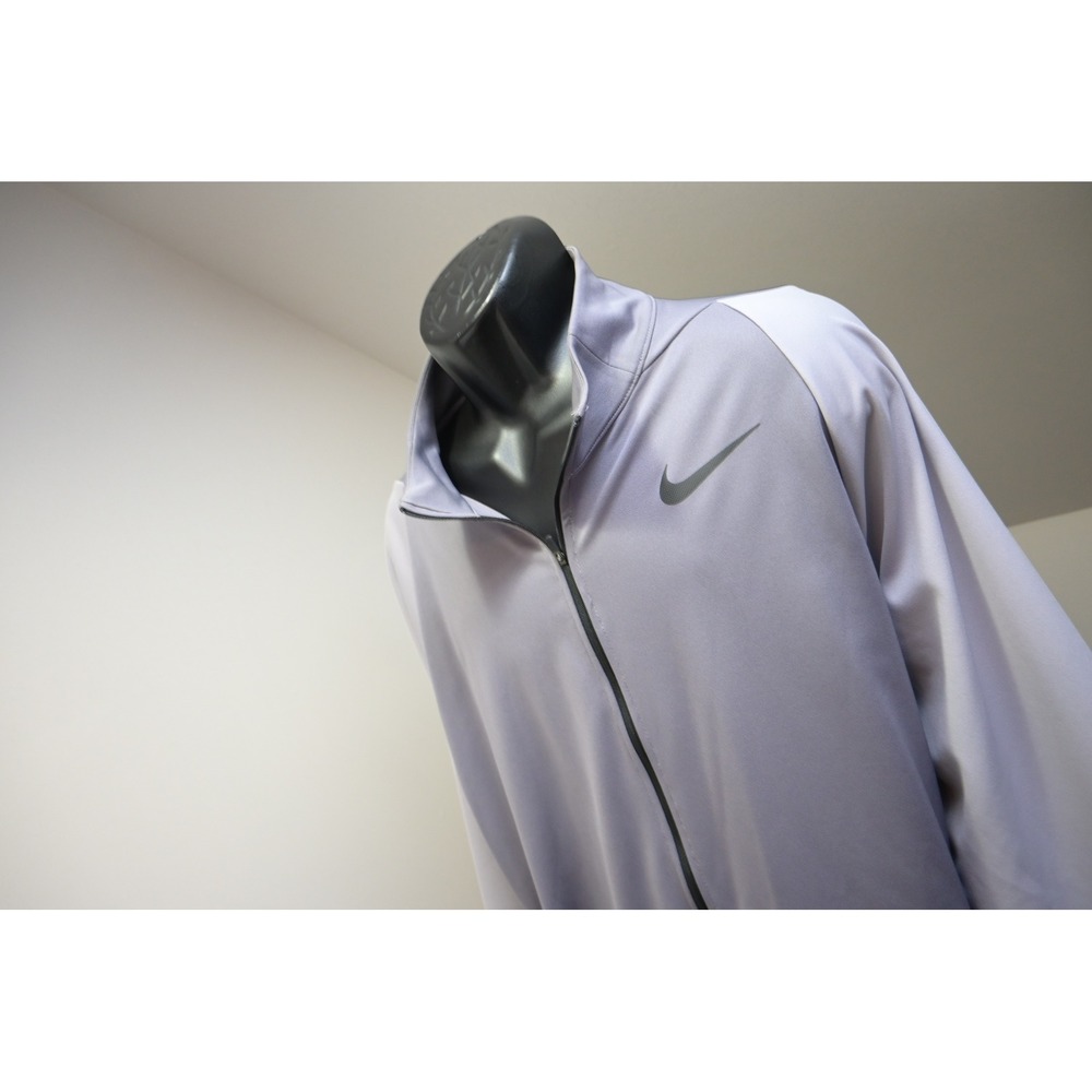 Nike Track Jacket Mens XXL Grey Full Zip Dri-FIT Athletic Training Excellent